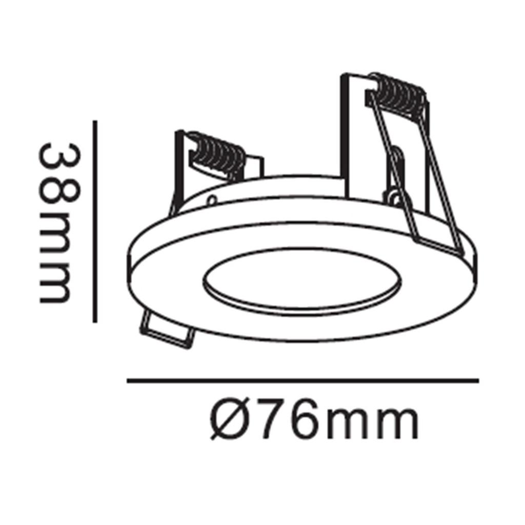 Oprawa Wpuszczana Lagos Ip65 1 Gu10 Biały Light Prestige Lp-440/1Rs Wh