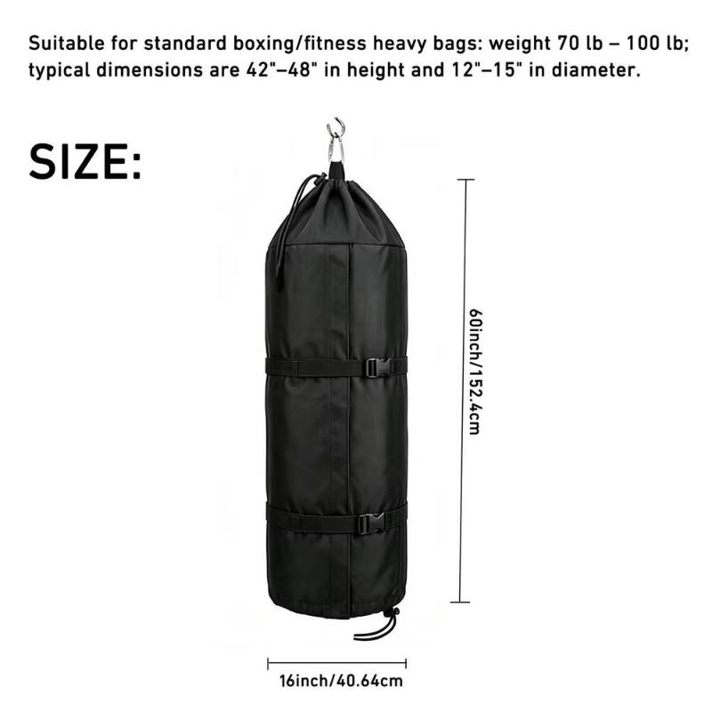 Punching Bag Dust Cover Dustproof Weather Resistant Heavy Duty Boxing Bag Cover For Outdoor Hanging Punching Bag, Only Cover
