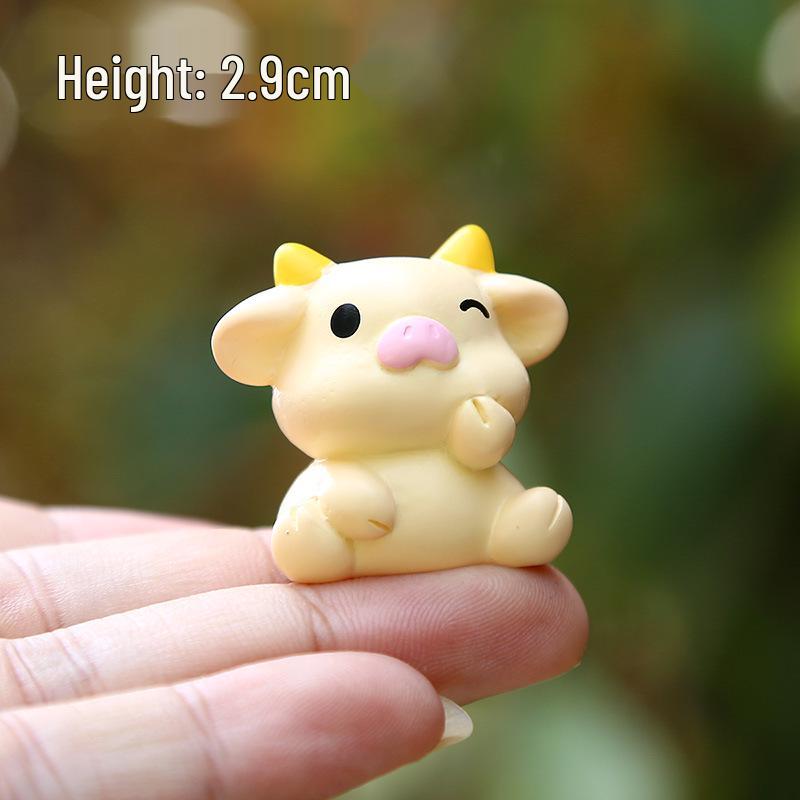 Twelve Zodiac Mini Resin Animal Figurines: Cute Cartoon Style