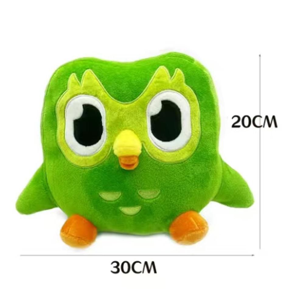 NEW Green Duolingo Owl Plush Toy Soft Stuffed Animal Toy Duo Plushie Of Duo The Owl Cartoon Cute Doll Gift For Baby Kid Adult