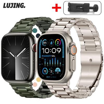 Klassisches Metallarmband für Apple Watch Ultra 2 49 mm 45 mm 41 mm 40 mm 44 mm 42 mm 38 mm Edelstahlarmband für iWatch Serie 9 8 7 6 5 4 SE 3 Correa