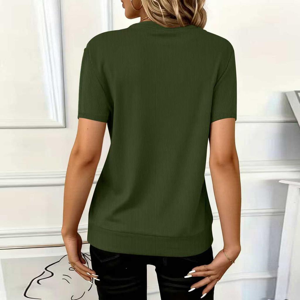 Damen Tops Kurzarmhemden Sommeroutfits Frühlingskleidung Schick Lässig