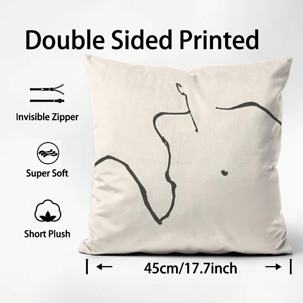 Sekizli Örnek Çizgili Vücut Anime Karikatür Yastık Kılıfı Desenli Yastık Kılıfı Oturma Odası Kanepe Yastık Kılıfı ve Yatak Odası Dekorasyonu İçin