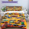 3Pcs Cars Characters Showcase Bedding Set Quilt Cover Pillowcase Home Christmas Xmas Halloween Gift 1 Duvet Cover 2 Pillowcase M924419