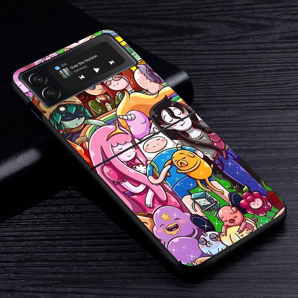 Fionna Cake Case for Samsung Galaxy Z Flip4 Flip3 5G PC Hard Cell Phone Shell Z Flip 4 3 Black Coque Zflip4 Zflip3 Cover