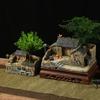 New Zen Bonsai Ornaments for Living Room or Office - Porcelain Micro-Landscape Decor for Bookcase and Desktop.