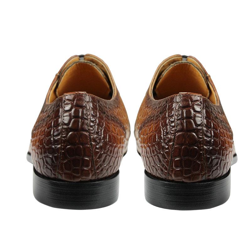 Modne Męskie Eleganckie Skórzane Buty Modne Wygodne Biznesowe Biurowe Buty Brogsy Outdoorowe Rekreacyjne Imprezowe Skórzane Buty Żółte