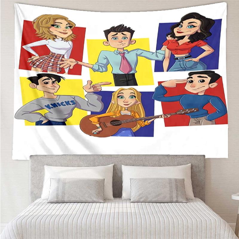 Friends Print Tapestry, Backdrop, Easy Setup, Ideal for Bedroom, Office & Living Room, with Aesthetic Wall Hanging Decor.