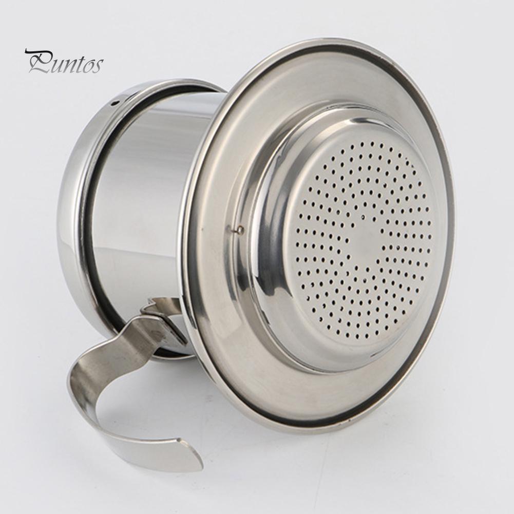 Cana Filtru Cafea Vietnameză din Oțel Inoxidabil, Preparator prin Picurare, Infuzor, Vas cu Mâner