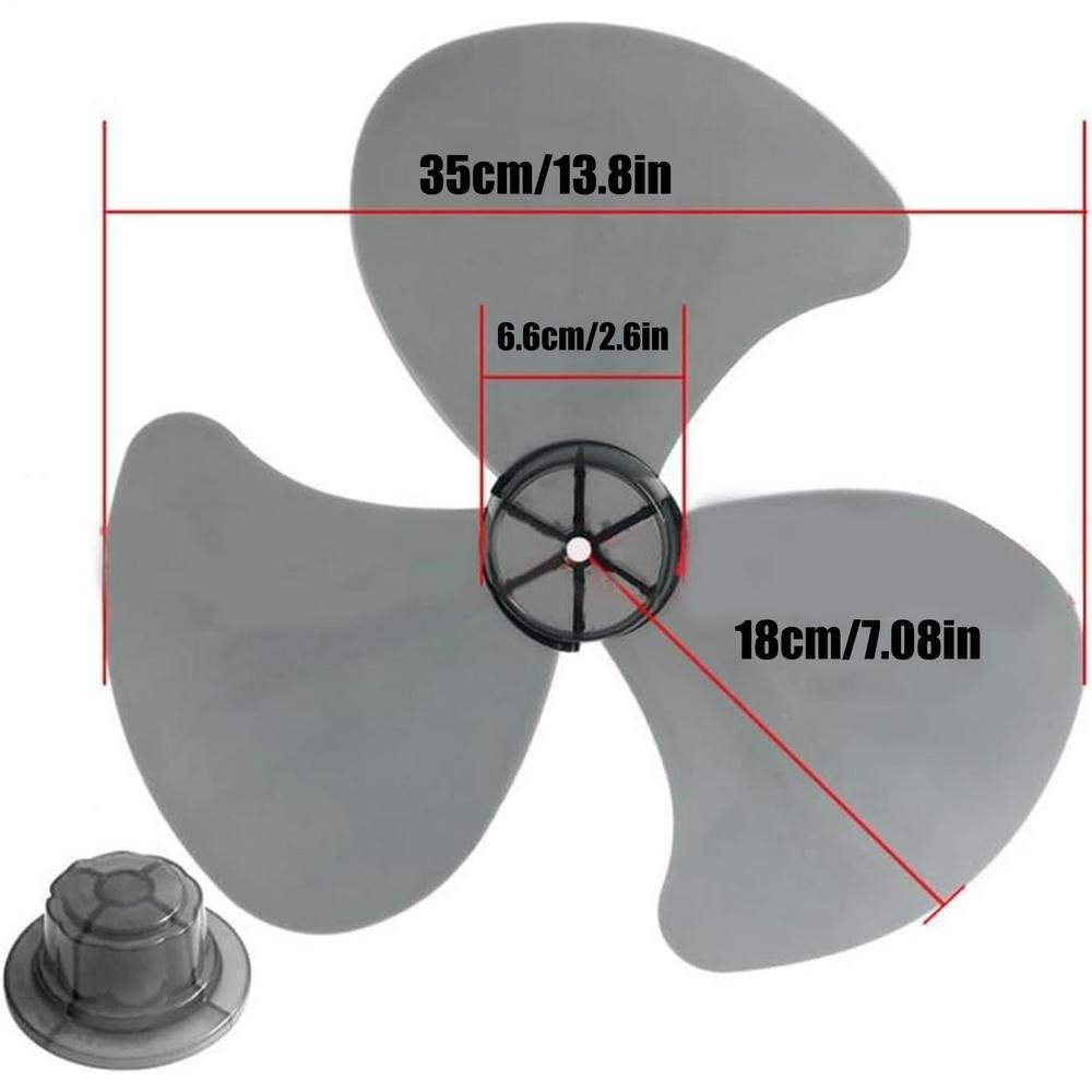 

3-Leaves Fan Propeller Replacement Parts With Powerful Cooling Ventilador Household Silent Fan Blade Plastic Propeller Fan Blad світло-сірого кольору