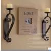 2 Stück Eisen Wandhänger Liebe Kerzenhalter Hohl Kurvendesign für Zuhause Schlafzimmer Wohnzimmer Wanddekoration Weihnachtsgeschenk