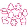 22 PCS Christmas Cookie Cutters Biscuit Cutter Multi Shapes Cookie Moulds PP Material Biscuit Mold Baking Accessories