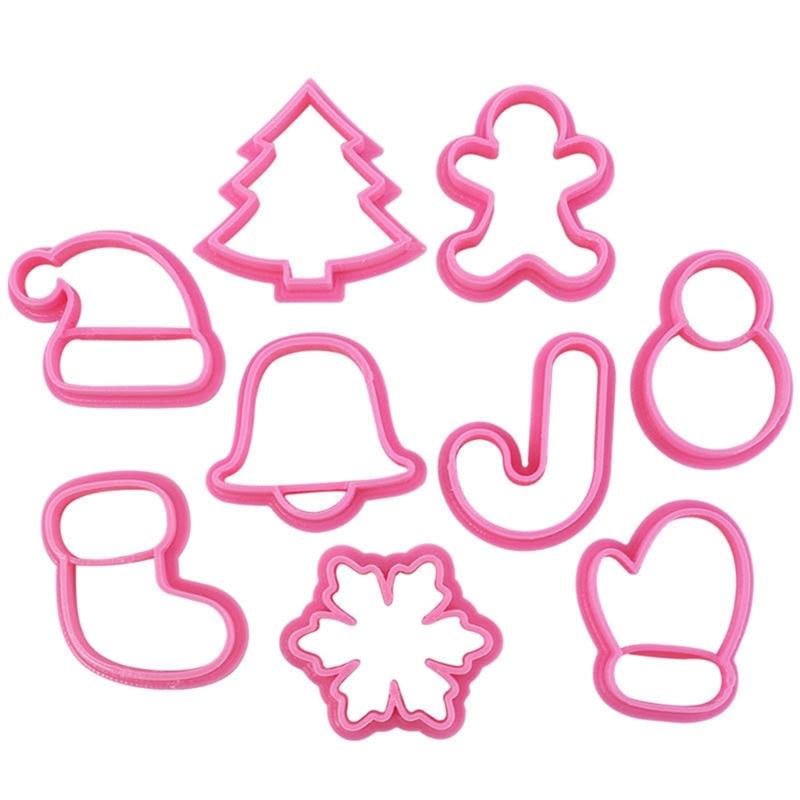 22 PCS Christmas Cookie Cutters Biscuit Cutter Multi Shapes Cookie Moulds PP Material Biscuit Mold Baking Accessories