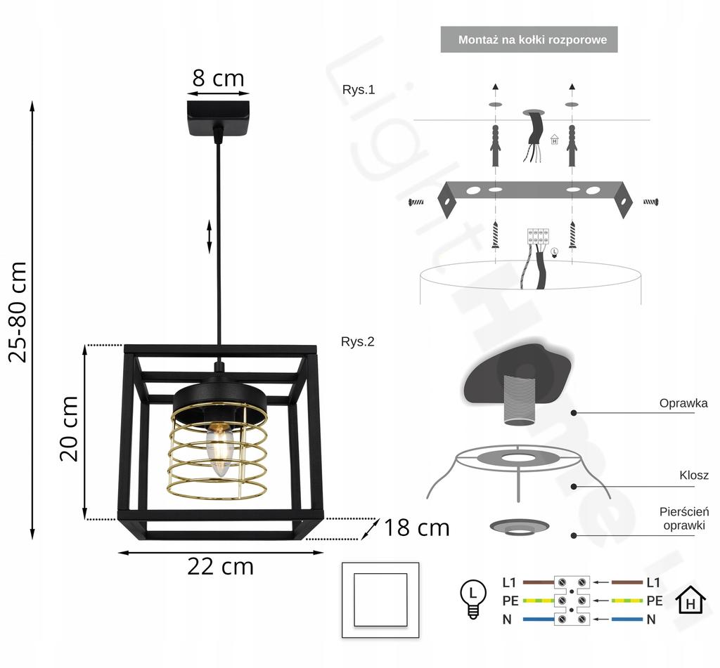 LOFT HANGING LAMP MODERN CAGE