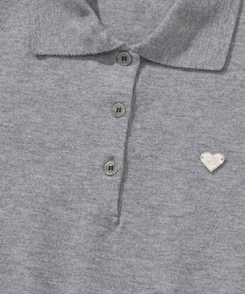 KNITTED (W) Basic Essential Washable Collared Knit Grey