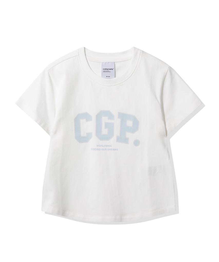 CGP (Women'S) Slim Fit Cgp Arch Logo Short Sleeve T-Shirt_White