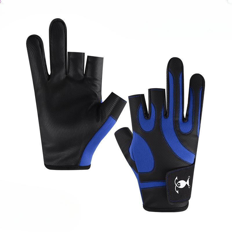 New Luya Fishing Gloves Three Finger Men's Non-slip Wear Resistant Outdoor Fishing Gear Equipment Flying Rock Fishing Gloves