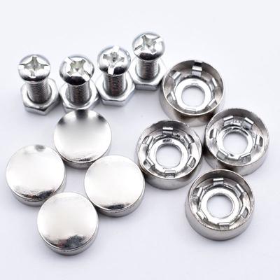 Universal-Kfz-Kennzeichenrahmen, Schraubverschluss-Set, Tag-Metallverschlüsse
