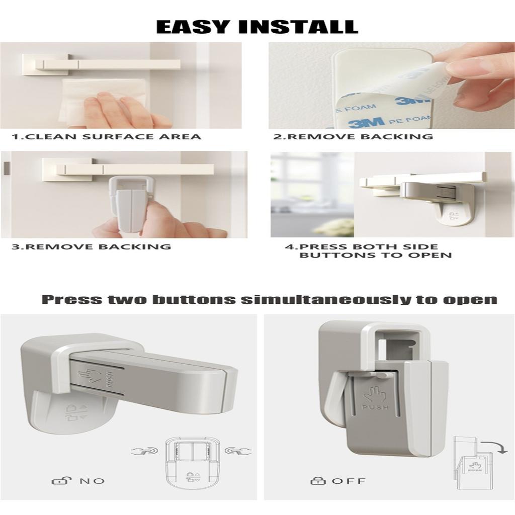 Children's Safety Lock Anti-door Weapon Anti-theft Door Anti-baby Door Lock Non-punching Anti-cat And Dog Door Handle Lock