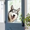 Funny Dog Peeking Out Window Clings Cute Animal Reusable Window Decals Double Sided Static