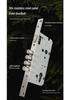 Black Offset Axis Anti-theft Door Lock with 304 Stainless Steel Handle for Wooden Entrance Doors