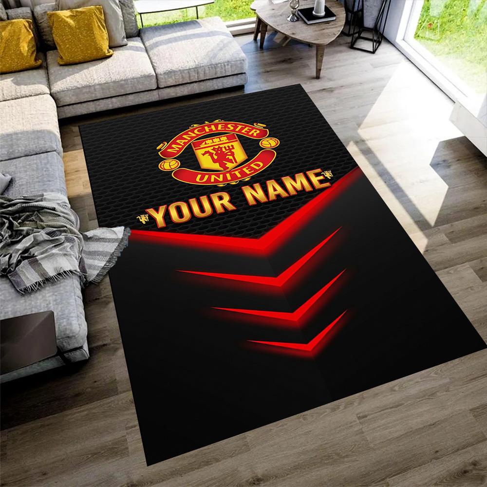 Manchester Personalized Name Floor Rug Office Rug Design for Hallway Study room Decorate room Outdoor Anti-slip Rug Anime Office Decor