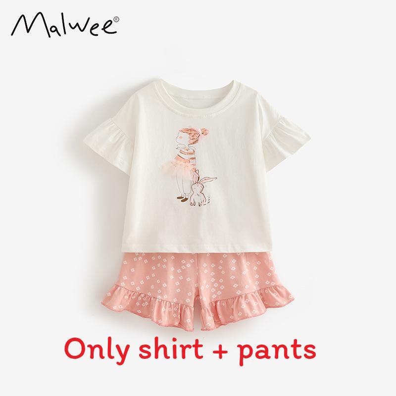 Mädchen Sommer Outfit Zweiteilig Baumwolle Kurzarm Hose Set Für Kinder 3-8 Jahre