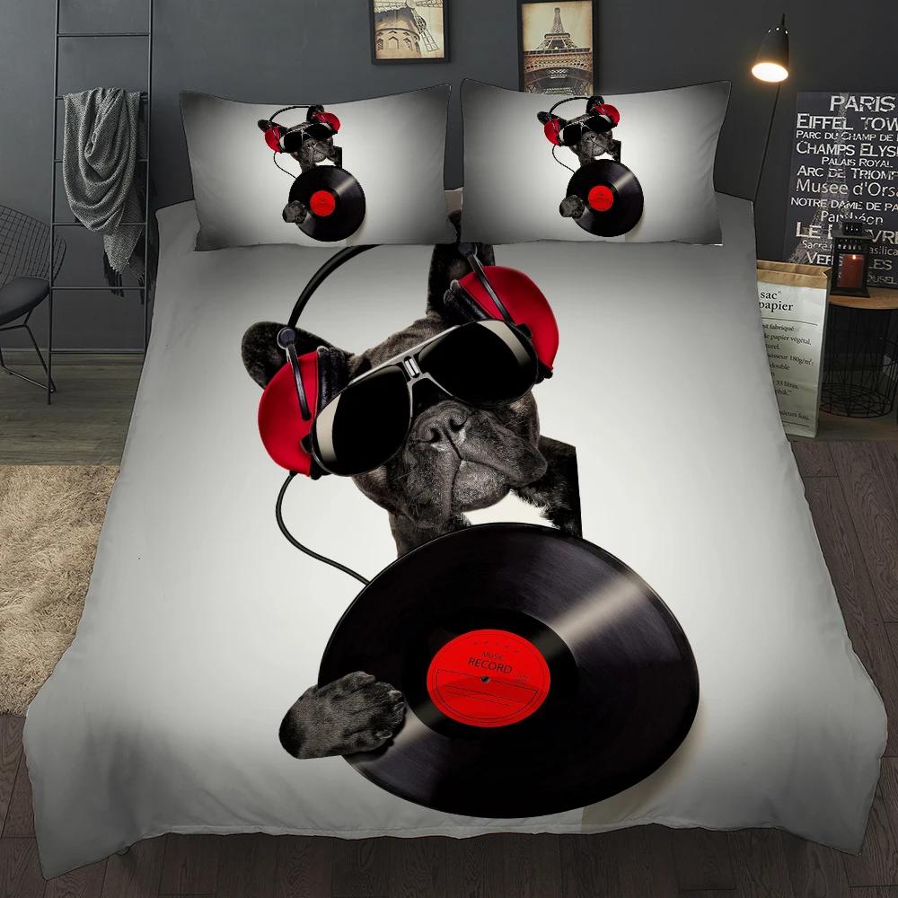 Bettwäsche 3D Westliches Tier Bettwäsche-Set Musik Dackel Bettdecke Bettwäsche-Sets King Hundebett Bettdecke Bettbezug 2 Personen