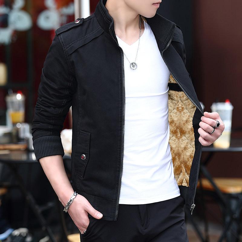 Frühling und Herbst Neue Herren-Jugend-Waschjacke Koreanischer Stil Slim Baumwolle Freizeit-Oberbekleidung