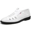 Fashion Spring Summer Hollow Casual Sandals Breathable Dual-use Men's Shoes Solid Color Fashion Soft Sole Leather Shoes Man