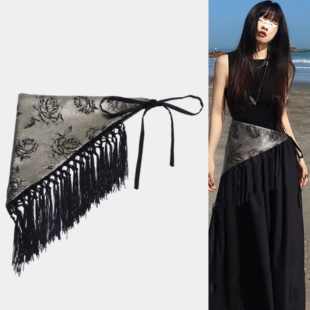 Tassel Triangular Waist Belt Chinese Style Trim Butt Curtain Clothing Accessories