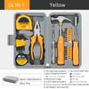 24 In 1 Multifunctional Home Repair Hand Tool Set Pliers Tape Wrench Measure Hammer Screwdriver Pink Hardware With Toolbox