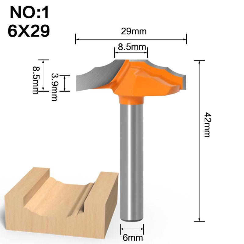 1/5pc 1/4inch 6mm Shank Woodworking Door Frame Lace Knife Door Engraving Profiled Lace Cabinet Engraving Knife Imported Milling Cutter