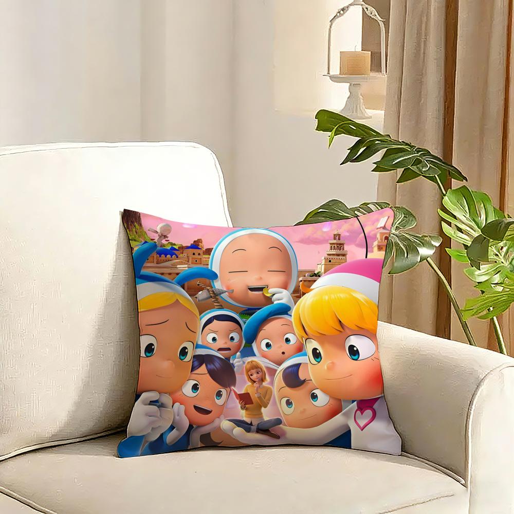 Yumis Cells The Movie Cushion Cover Reversible Plush Pillow Cover Soft Fluffy Home Decor for Sofa Bedroom