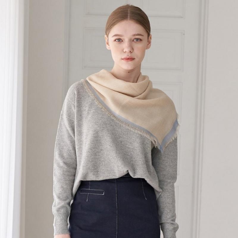 Dal Cashmere Air Scarf Square Beige
