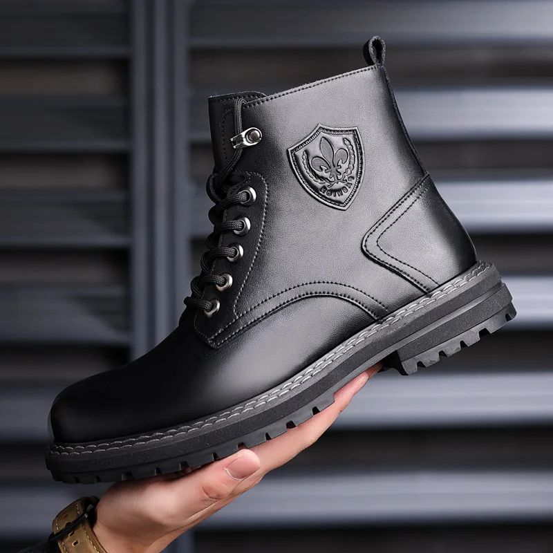 Новые высокие мужские ботинки в британском стиле — фото 4