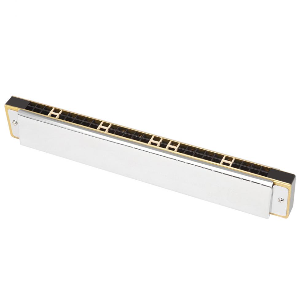 Harmonica Diatonique 10 Trous En Do (C) - Blanc, Acier Inoxydable, ABS, Pour Débutants Et Musiciens, Blues, Folk