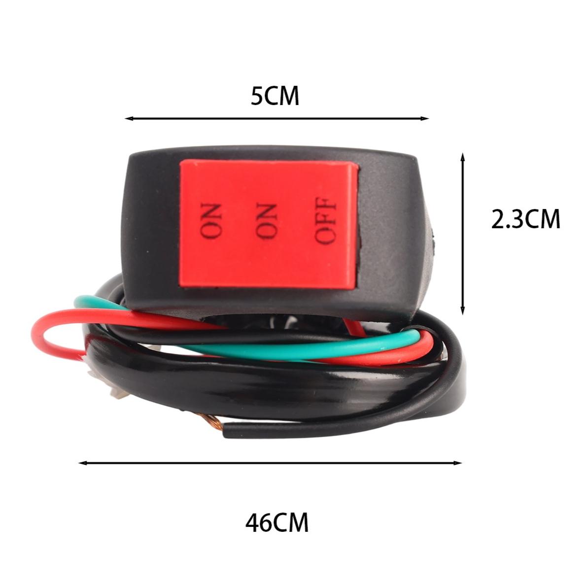 

2/1pcs LED Headlight Switche Far Near Two Line Motorcycle Handlebar Switch Button Driving Light Switch Motorbike Switch Button