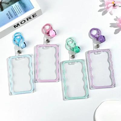 Chic Simplicity Kpop Photocard Holder Transparent Display ID Student Card Protector Wirh Keychain Family Friend Photo Cover