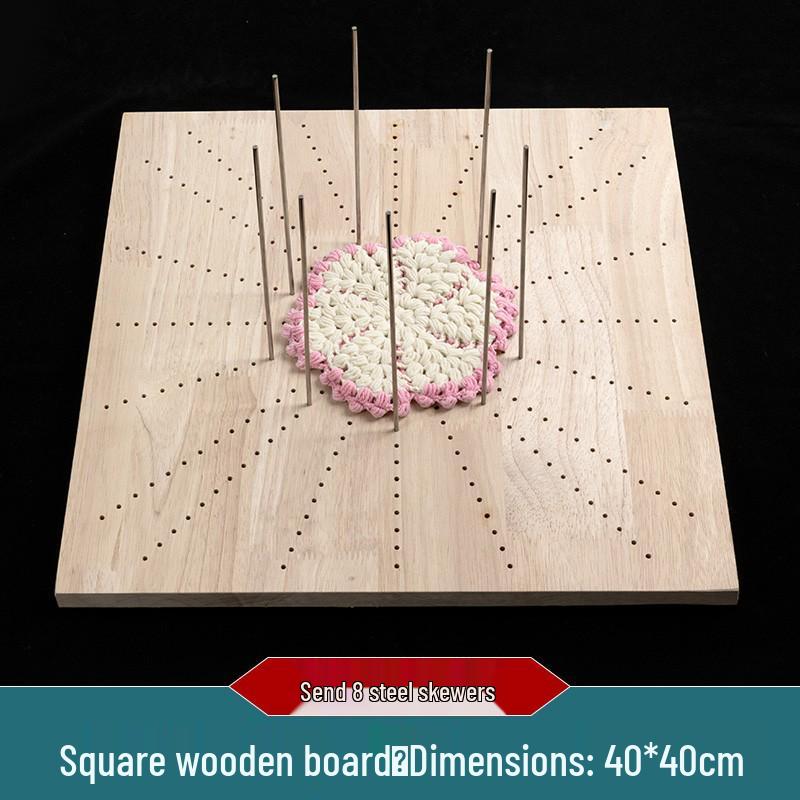 Hexagonal Flower Yarn Crochet & Knitting Board - Handmade Tool for Shaping Granny Squares