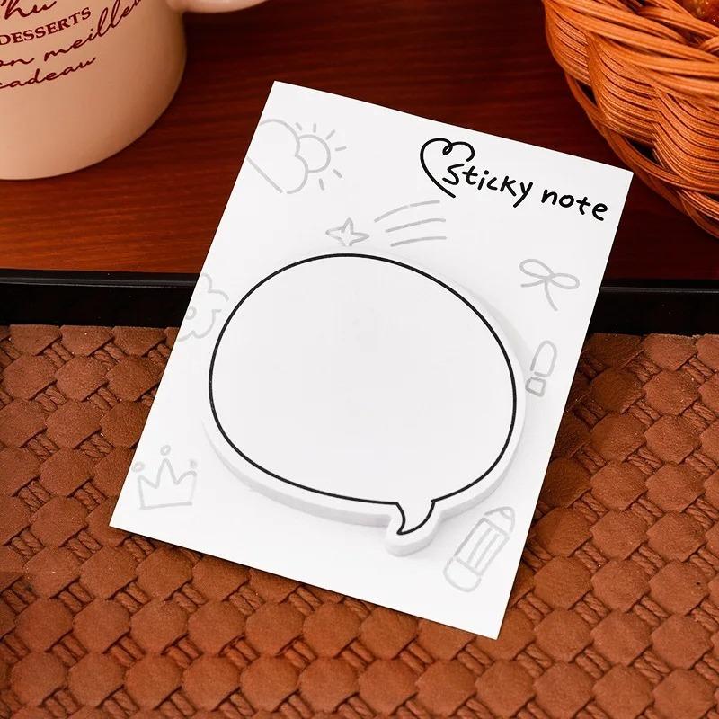 30 Sayfa Kore Sevimli Diyalog Kutusu Not Defteri Beyaz Basit Çizgili Stil Öğrenci Notu Ofis Okul Kırtasiye Mesaj Kağıdı