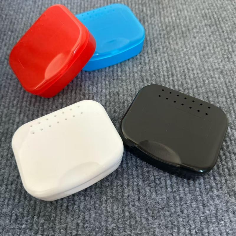 Denture Storage Box Dental Retainer Orthodontic Mouth Guard Container Plastic Oral Hygiene Supplies Tray Dental Appliance Case