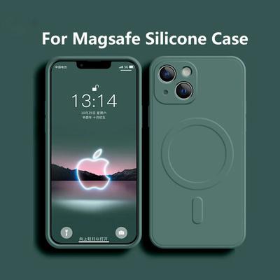 For Magsafe Magnetic Wireless Charge Case For iPhone 17 16 14 13 12 11 15 Pro Max Mini XR XS Soft Liquid Silicone Back Cover