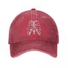 Mechanic Skeleton CraftsUnisex Mechanic Tools Halloween Baseball Cap for Unisex WoUnisex Distressed Washed Headwear Activities Caps Hat