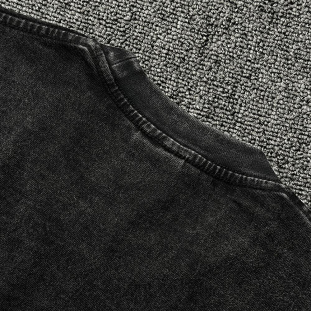 220GSM Bavlněné tričko s kyselým praním 100% Pánské nebo dámské Streetwear Vintage Letní potištěné tričko