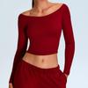 Women's Quick-Dry One-Shoulder Long-Sleeve Yoga & Fitness Top
