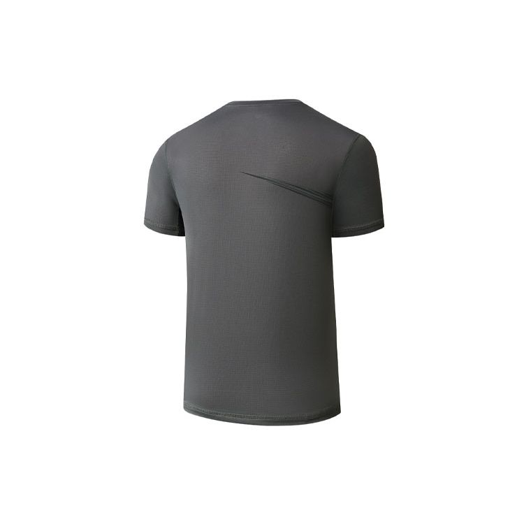 Saucony Logo Print Crew Neck Short Sleeve T-Shirt Men T-Shirts Medium-Gray SC2239025-1