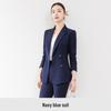 Women's Black Suit Set: Spring-Autumn Formal Workwear for Professional Occasions.