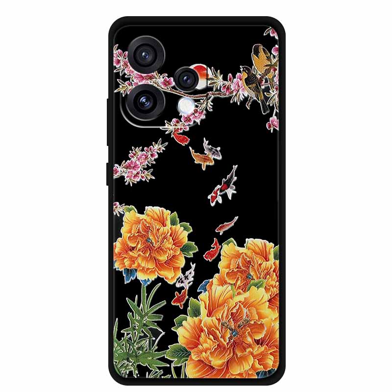 3D Emboss Case For Oppo Reno15 5G Phone Case Reno 15 Coque Flowers Silicone Soft Back Cover For Oppo Reno 15C 5G 2025 Case Funda