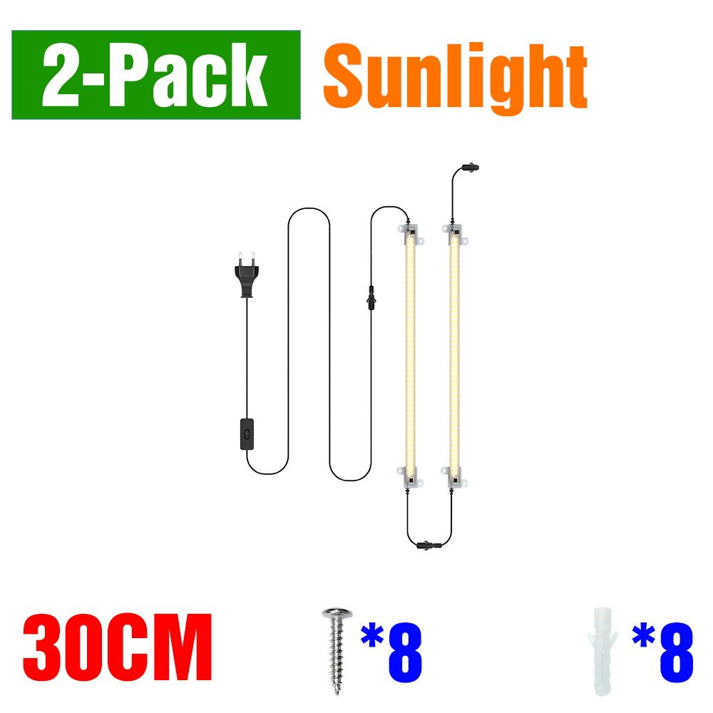 LED Plant Grow Lights Full Spectrum Indoor Hydroponics Seed Flower Vegetables Growth Box Cultivation Lamp EU plug 30/50CM AC220V
